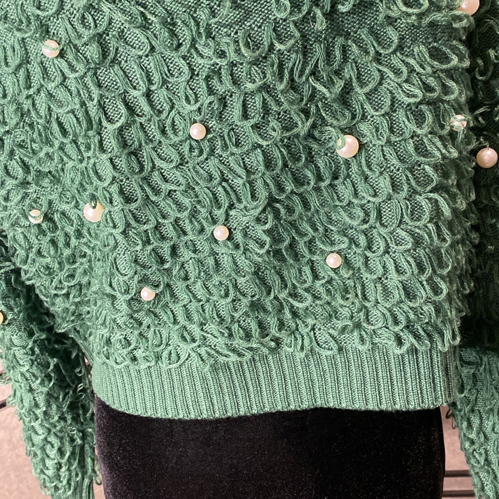 Mighty Fine loop & pearl cardigan- see measurements for sizing! Gorgeous❤️ - Picture 4 of 10